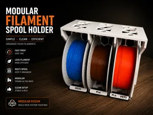 Modular Stackable Filament Spool Holder
