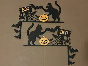 Halloween cat door corner decoration (left+right)