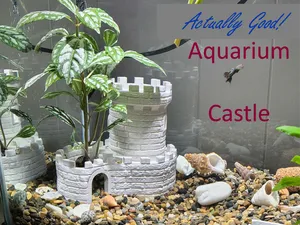 Great Aquarium Castle Tower with optional planter