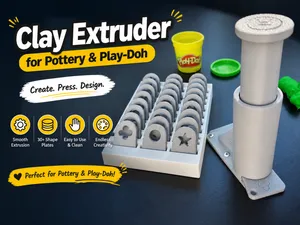 Clay Extruder for Pottery & Play-Doh (Clay Press)