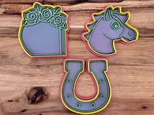 Horse Cowboy Shoe Hoof Jeans Cutter Cookie Playdoh