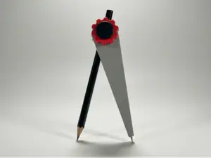 Printable Geometry Compass — 4-Part Assembly