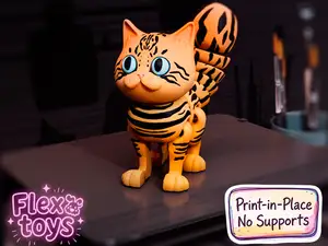 Flexi Cat Simba Free– Print-in-Place
