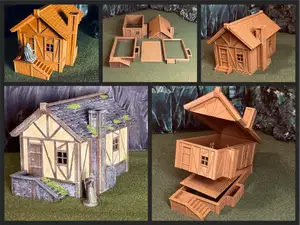 28mm Medieval RPG House FDM-Friendly D&D Terrain