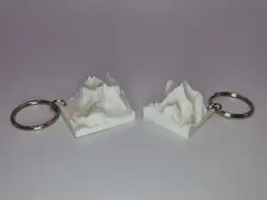 Mountains Keychain - Mount Everrest & Zugspitze
