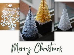 Snowflake Christmas Tree with Star Topper