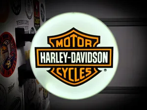 Classic HARLEY Bar & Shield ~ 2-Sided Round Light
