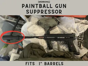 Working Paintball Suppressor - 1" Diameter Barrel