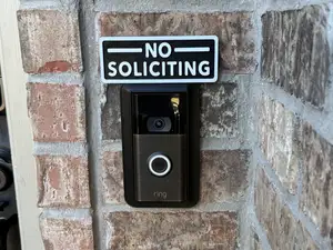 Ring Doorbell 2nd Gen No Soliciting Sign