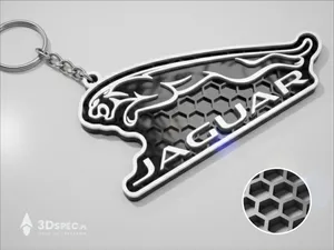 Jaguar honeycomb keychain