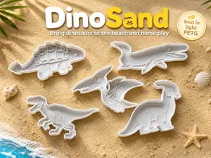 Dino Sand Molds – 5 Roaring Shapes to Play!