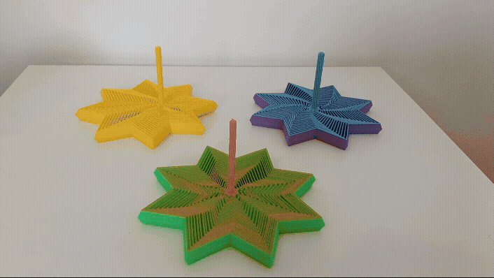 8 Sided Star Fidget Toy with Handle