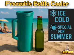 Freezable Double-Wall Bottle Cooler with gasket