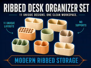 Ribbed Oval Desk Organizers – 11 Variants