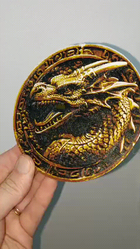 3D Dragon Medallion