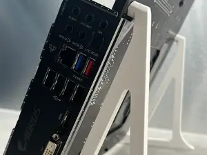 Motherboard stand for CPU mining