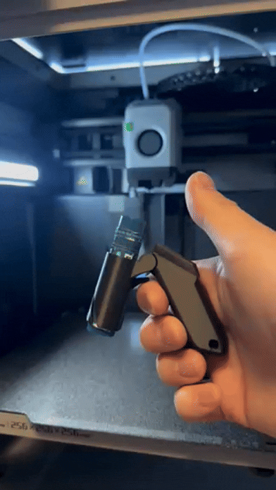 Print in place shotgun ChapStick keychain