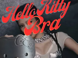 Hello Kitty Bra Fanart in Music video Like Jennie