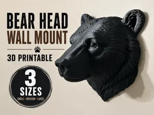 Black Bear Head Wall Art decor