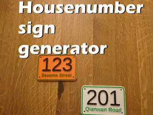 Parametric House Number Sign – 2-Color Generator