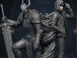 Sung Jin-Woo & Igris on Shadow Throne