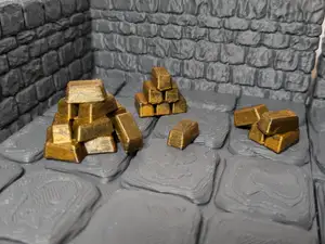 Gold bar piles - dnd scatter scenery