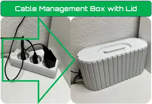 Cable management box with lid