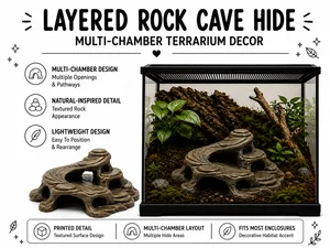 Layered Rock Cave Hide – Multi-Chamber