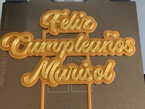 Topper para tartas, nombre Marisol