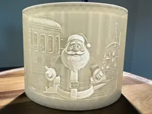 Santa Welcoming Visitors From Polar Express