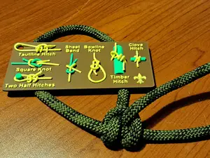 Scouts Knots Hitches and Bend Reference Card