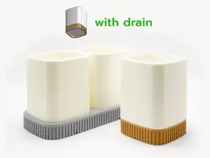 Toothbrush Holder / Utensil Holder (with Drain)