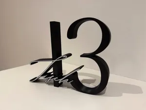 Zweifarbige Tischnummern 1–20 (auch ohne AMS)