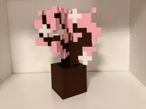Minecraft Cherry Blossom sapling in pot