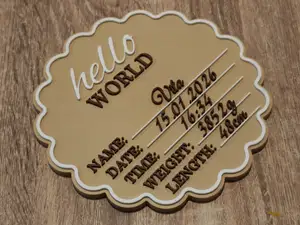 Hello World Baby Birth Announcement Sign