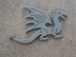 drago piatto per portachiavi