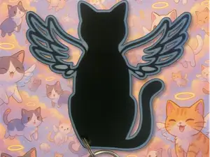 portachiavi gatto angelico