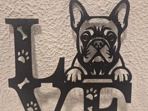 Wanddeko Französische Bulldogge Hund Silhouette 