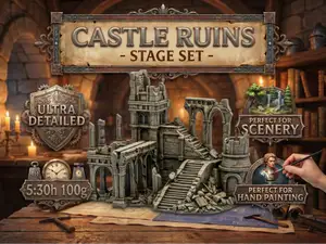Castle Ruins Stage Set