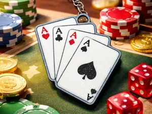 Ace Poker Keychain