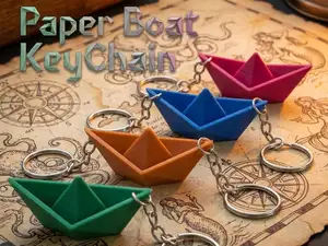 Portachiavi Barchetta di Carta, PaperBoat Keychain