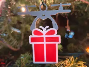 Drone Present Ornament
