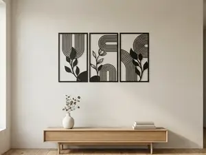 Boho Botanical Trio – Minimalist Wall Art