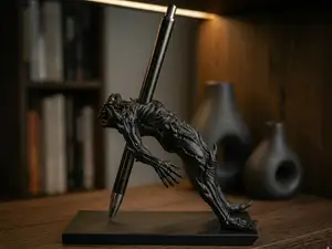 Demon Pen Holder – Dark Fantasy Desk Organizer