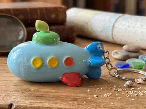 Chubby Kawaii Submarine Keychain