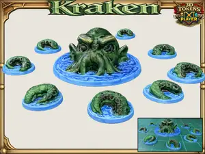 High Seas Kraken: 3D Tokens: Chapter 4 DnD PF Mini