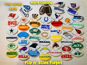 NFL Football Slider + Flip Fidgets (<1 hr each)