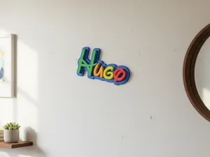 Name Plate Hugo - Child room wall art / sign