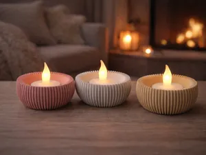 Japandi Style LED Tealight Holder