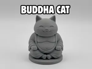 Chonky Buddha Cat – Zen Sitting Kitty Figurine